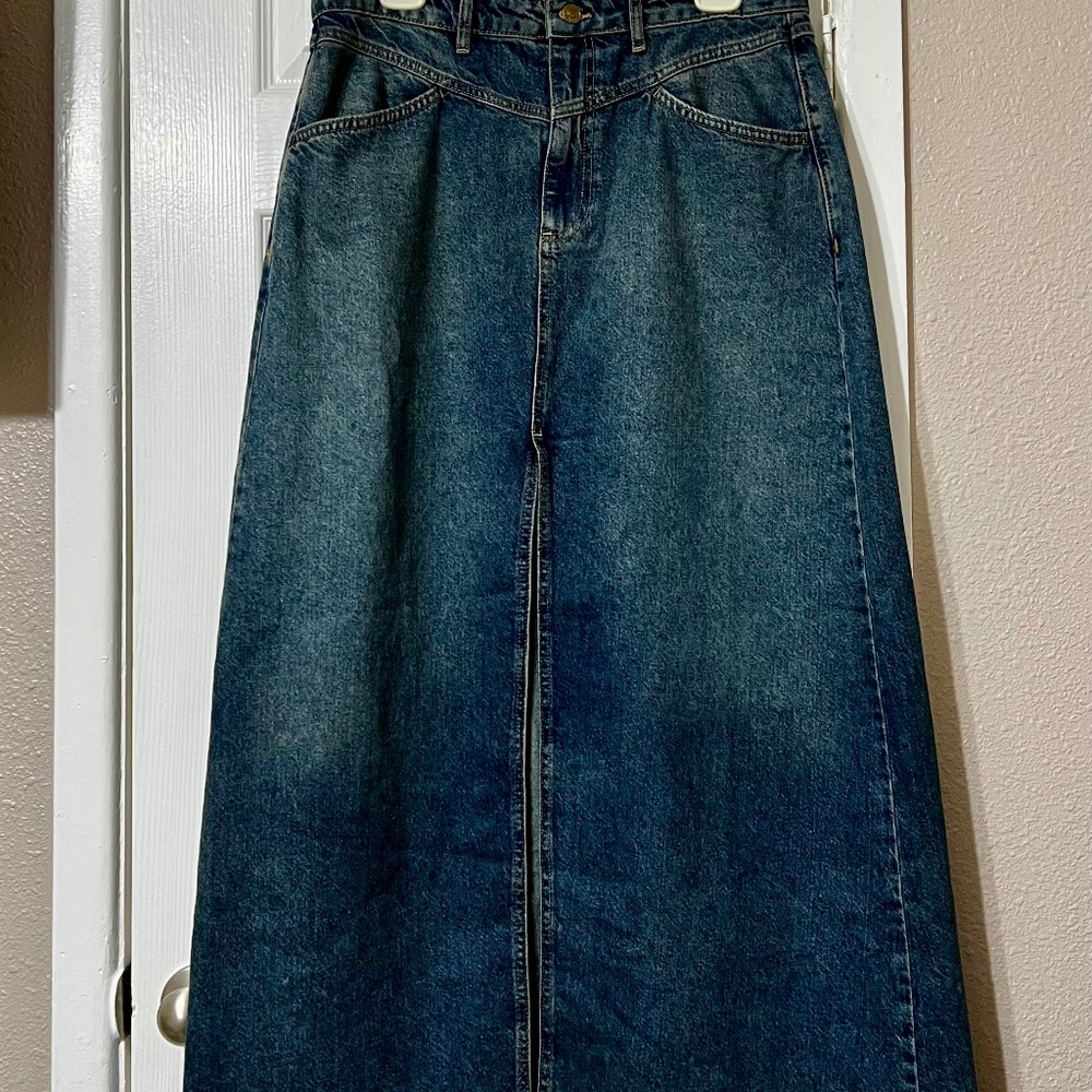 We the Free Come As You Are Denim Maxi Skirt